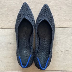 Rothy's The Point, black honeycomb, 6.5